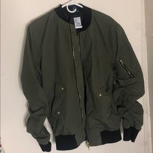 Olive Green Bomber Jacket